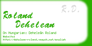 roland dehelean business card